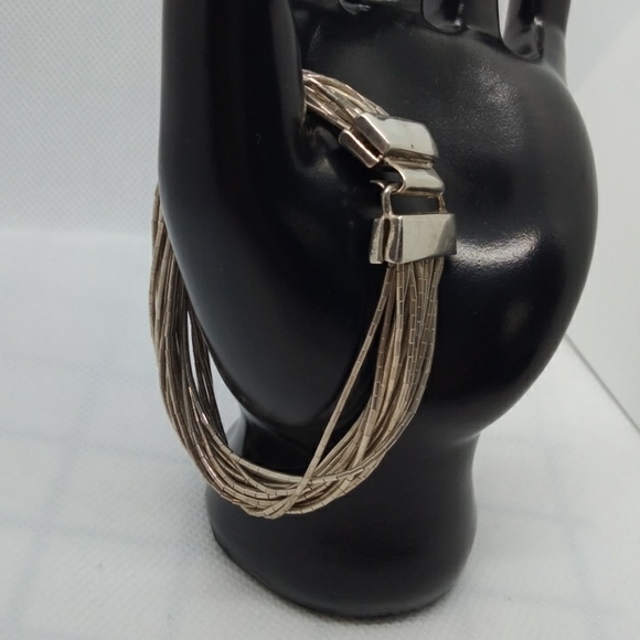 925 sterling silver heavy Shubes Dakota West liquid silver bracelet - Picture 4 of 4